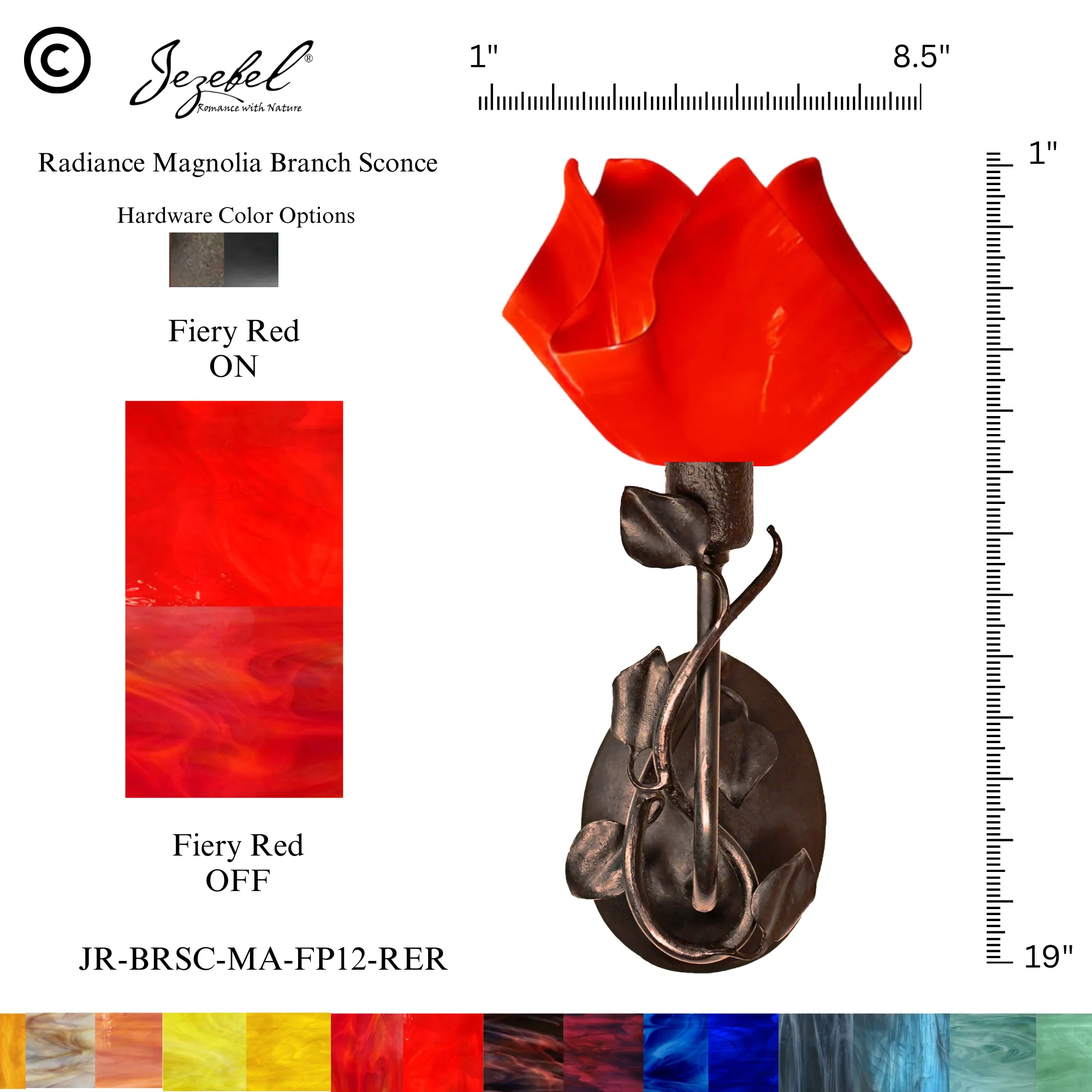 Jezebel® Magnolia Sconce, Flame Style