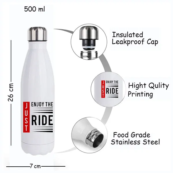 Just Enjoy the Ride: Printed Stainless Steel Bottle | 500ml