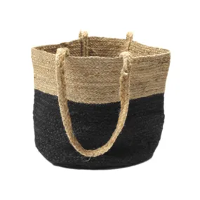 Jute Bag Black Natural