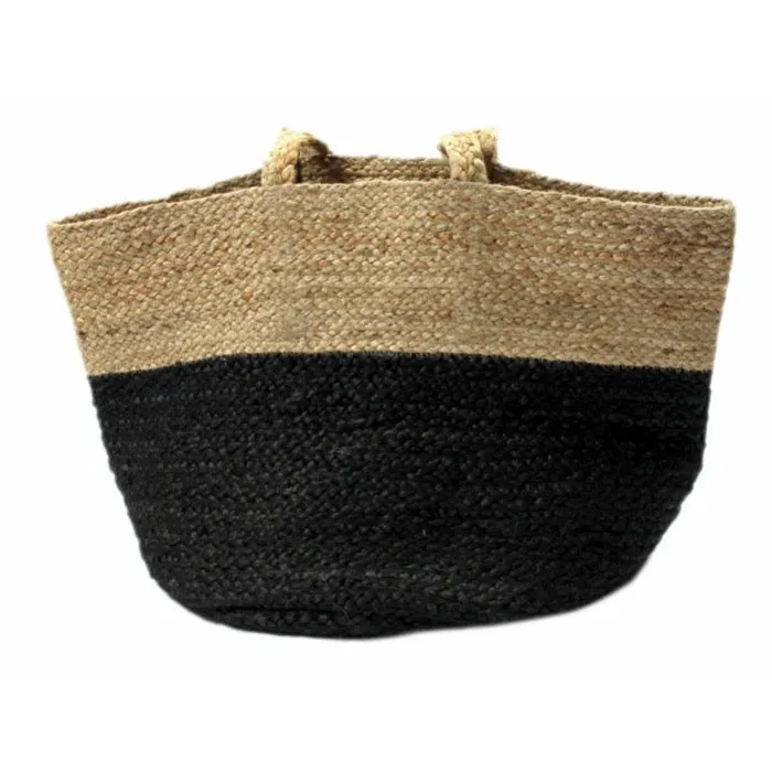 Jute Bag Black Natural