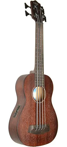 Kala UBASS-RMBL - FL Rumbler U-BASS Laminate Mahogany back and sides, Fretless with Bag.