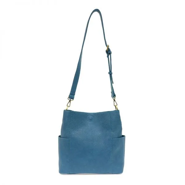 Kayleigh Side Pocket Bucket Bag - L8089-06 -  PEACOCK