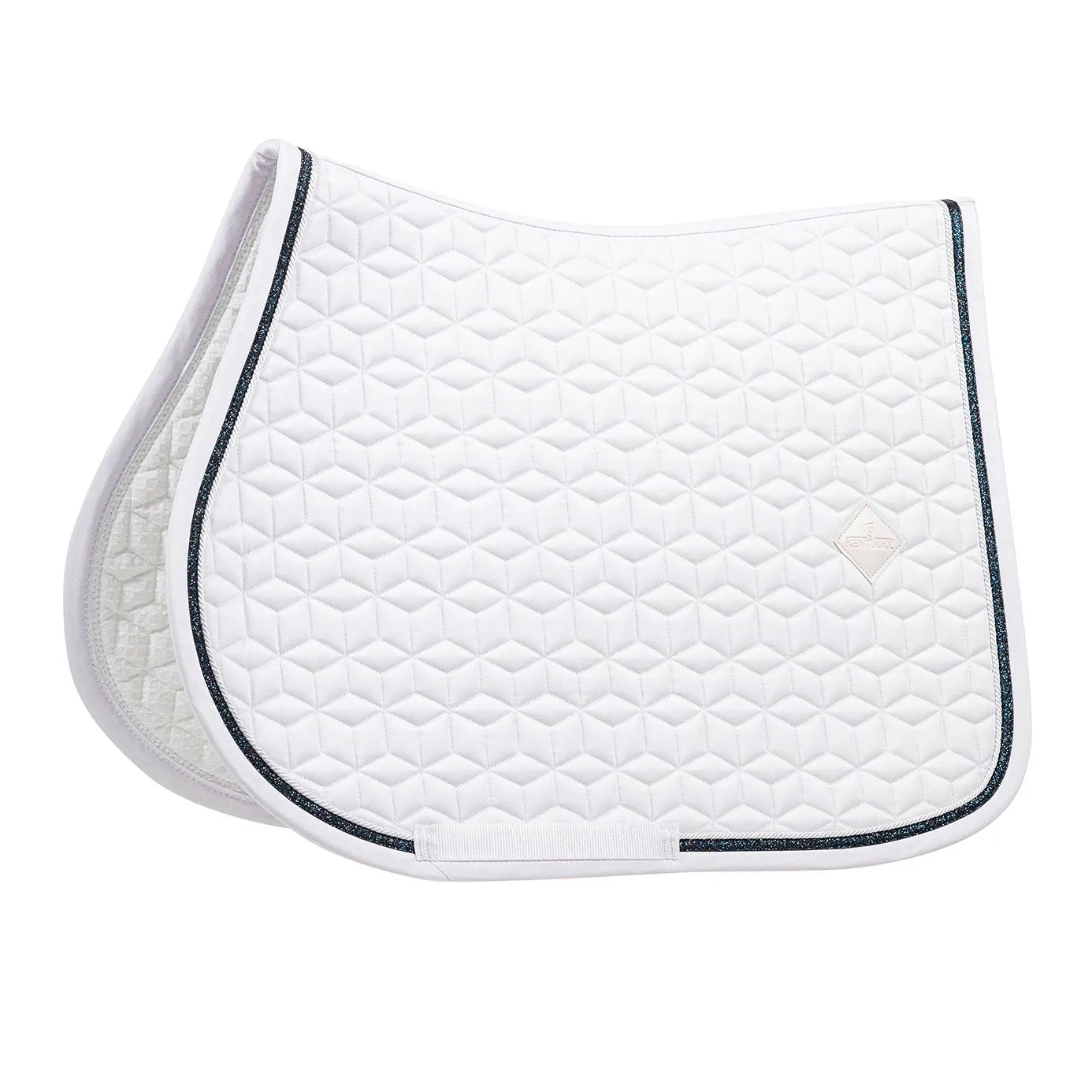 Kentucky Horsewear Glitter Rope Jumping Saddle Cloth - White/Black