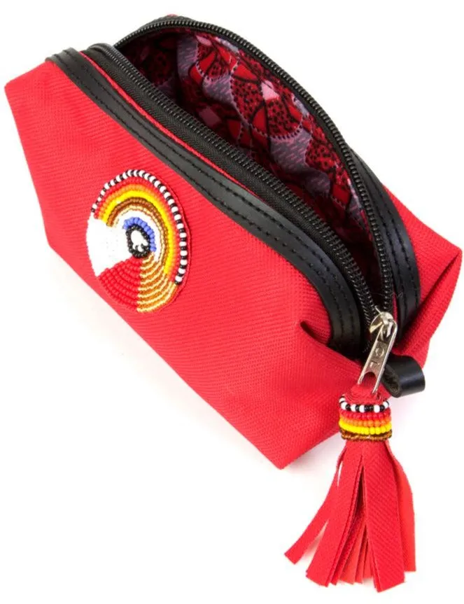 Kenyan Beaded Mini Toiletry Bag