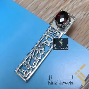 Kinz Customized Silver Bookmark / Money Clipper / Tie Clip Gemstone