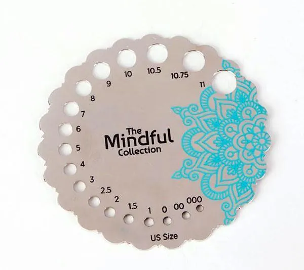 Knitter's Pride 'The Mindful Collection' Sterling Silver Plated Metal Needle Gauge