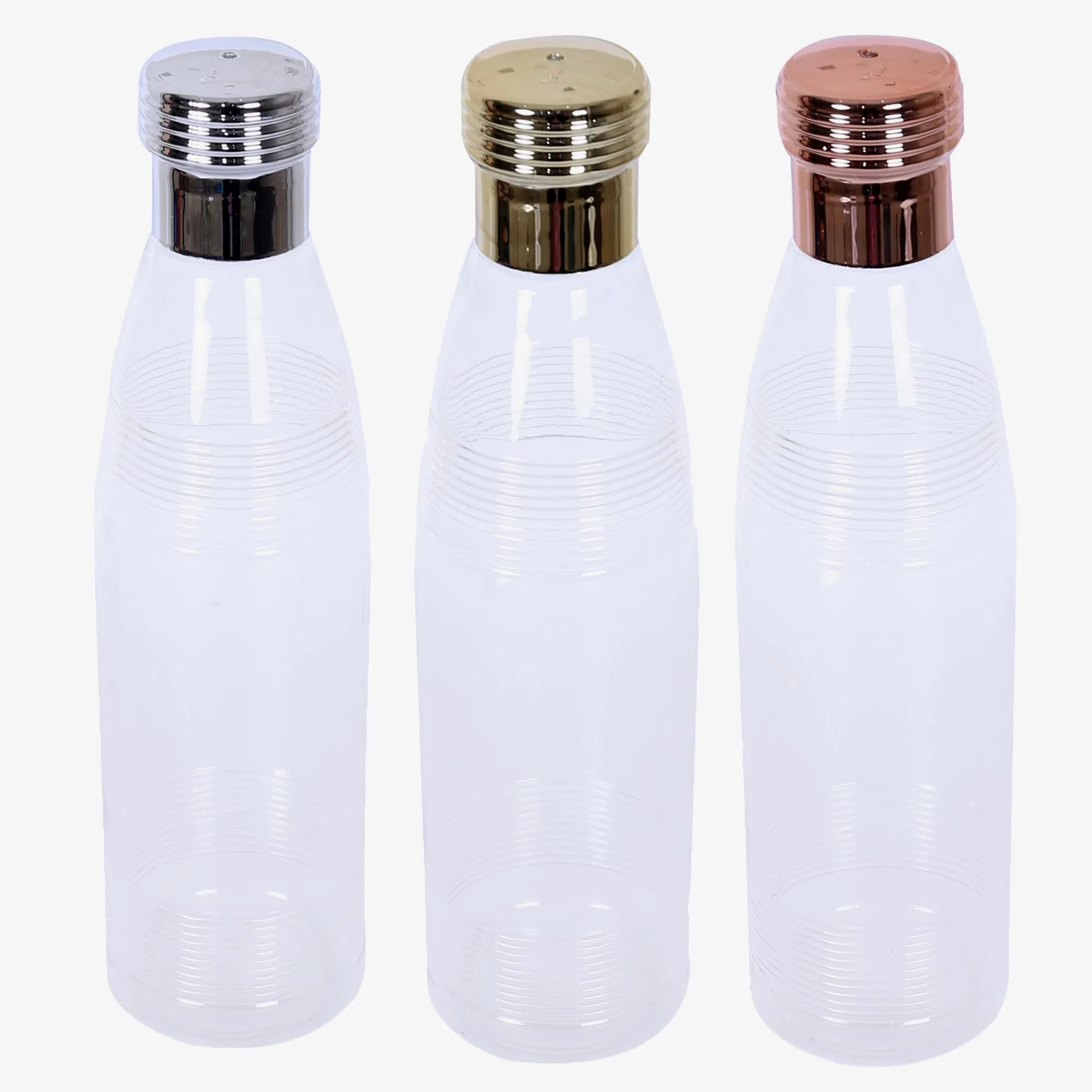 Kuber Industries Water Bottle | Plastic Water Bottles | Refrigerator Water Bottles | Fridge Water Bottles | Drinking Water Bottle | 1 LTR Water Bottle | Set of 6 | Transparent