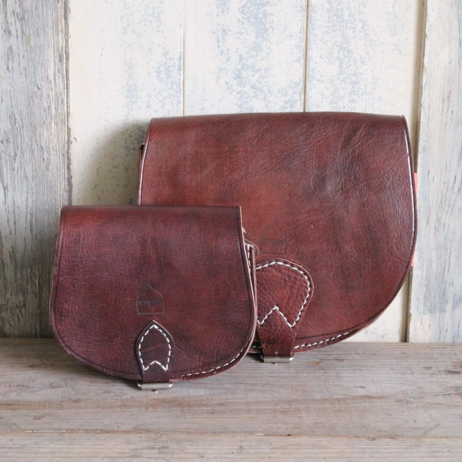 Leather Saddle Bag - Large