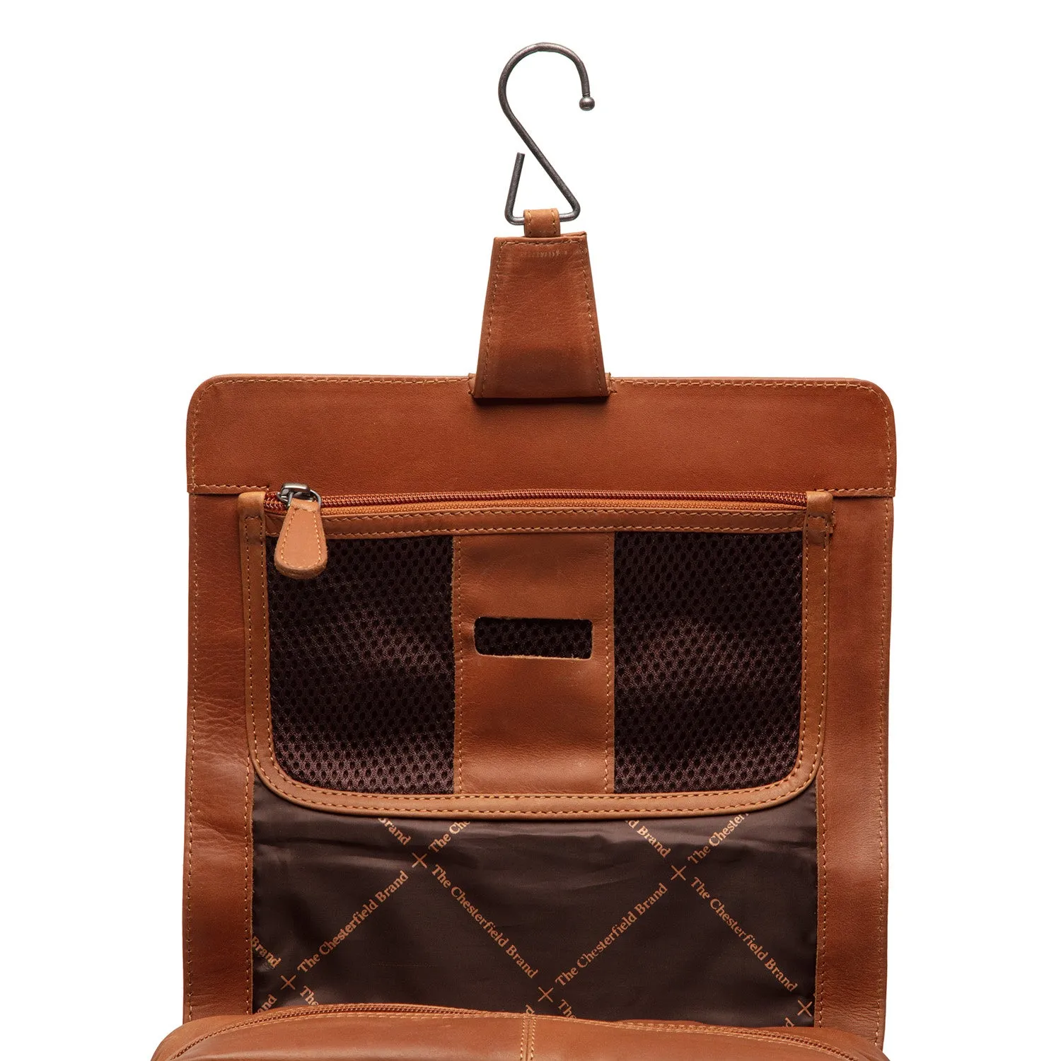 Leather Toiletry Bag Cognac Rosario