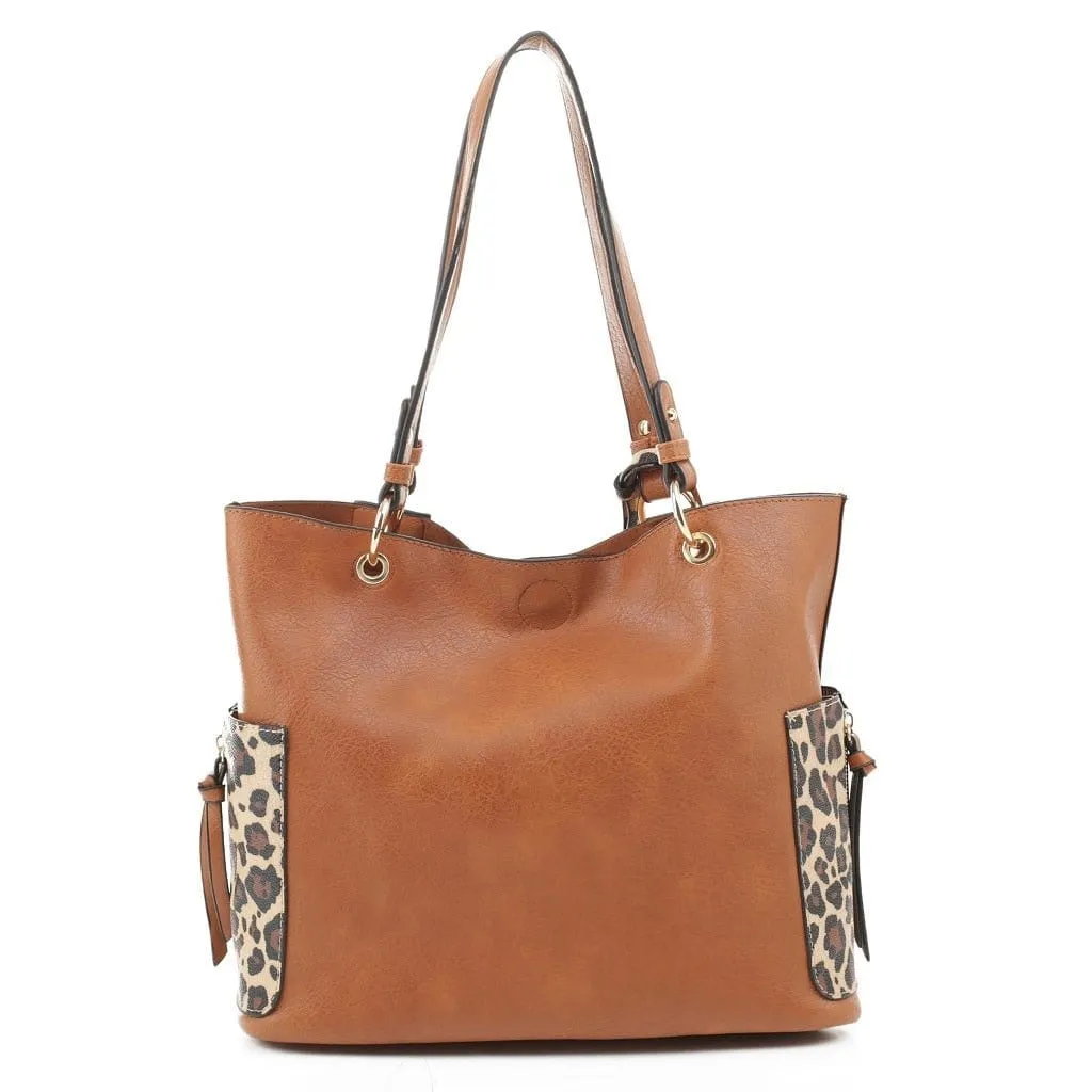 LF6414LT Cheetah Print 3-in-1 Shoulder Bag/Crossbody/Wallet