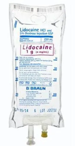 Lidocaine HCl / Dextrose 5%, Preservative Free 4 mg / mL IV Solution Flexible Bag 250 mL