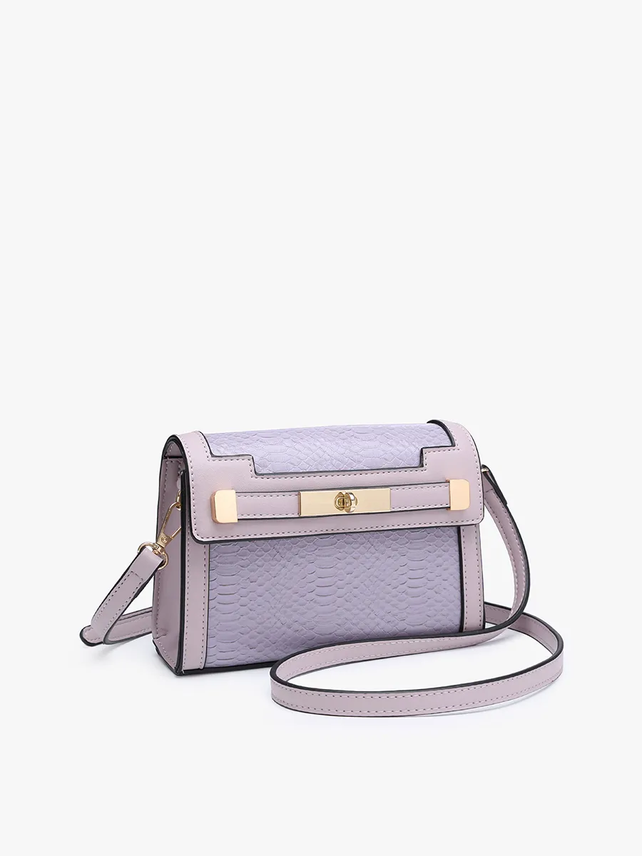 Lilac Etta Snake Crossbody