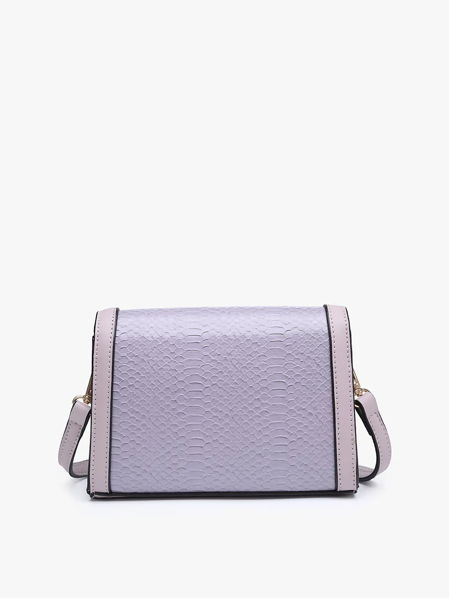 Lilac Etta Snake Crossbody