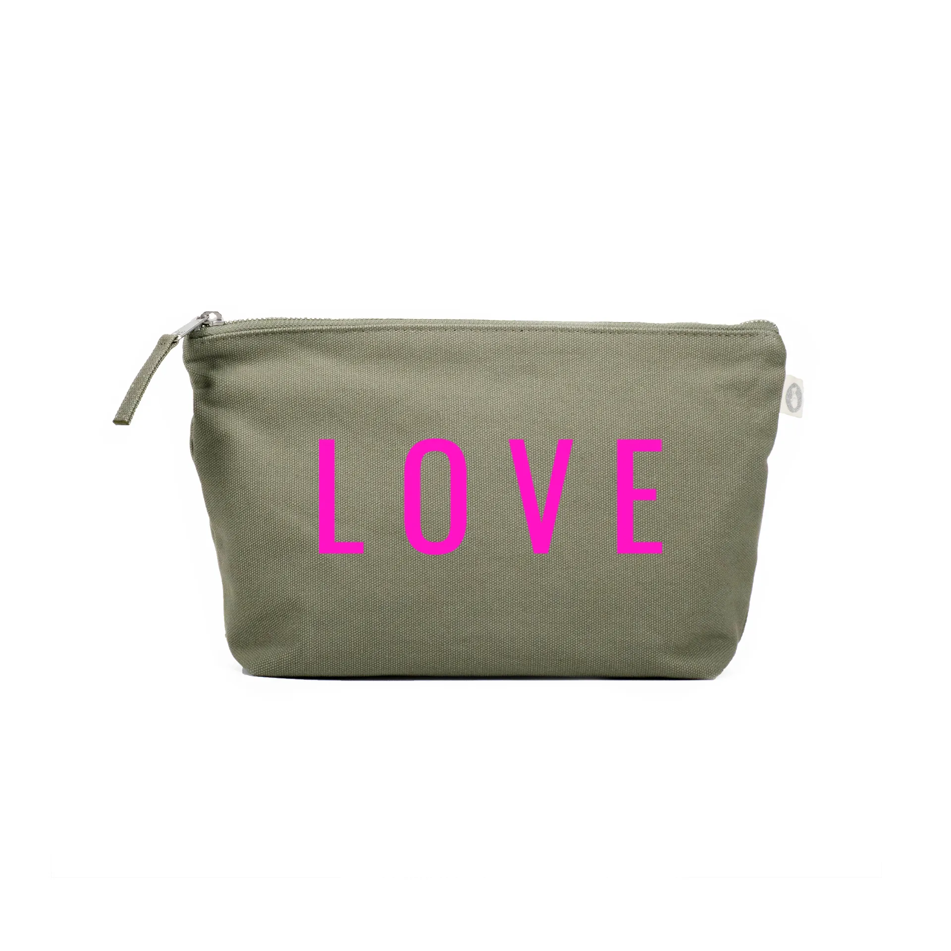 LOVE Collection: Clutch Olive with Neon Pink Matte LOVE