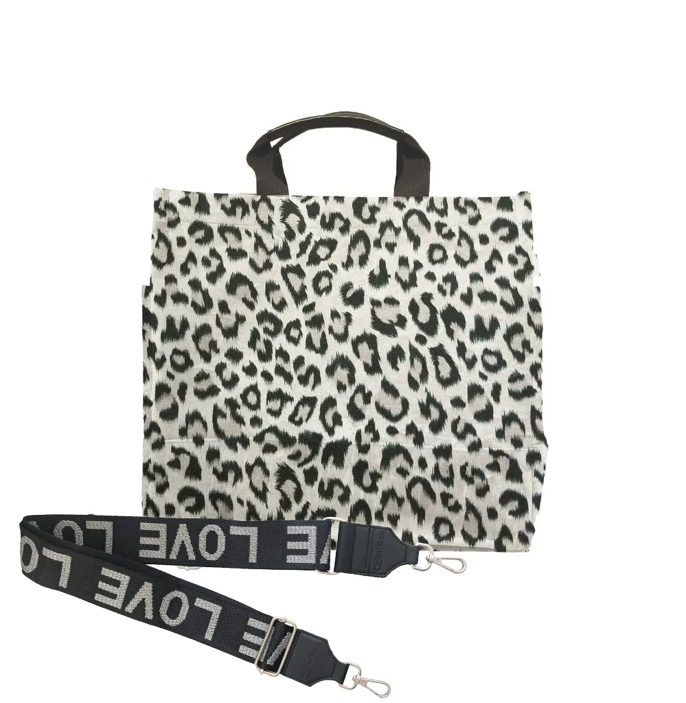 Luxe North South Bag: Leopard