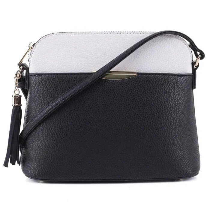 MA5314A Monogrammmable Front Pocket Dome Crossbody w/ Tassel