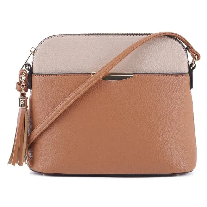 MA5314A Monogrammmable Front Pocket Dome Crossbody w/ Tassel