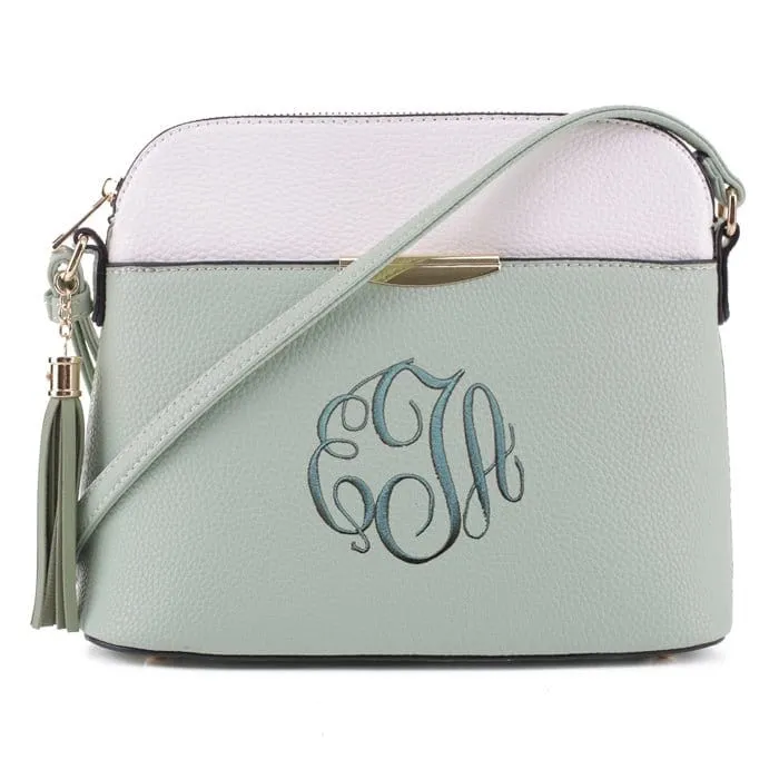 MA5314A Monogrammmable Front Pocket Dome Crossbody w/ Tassel