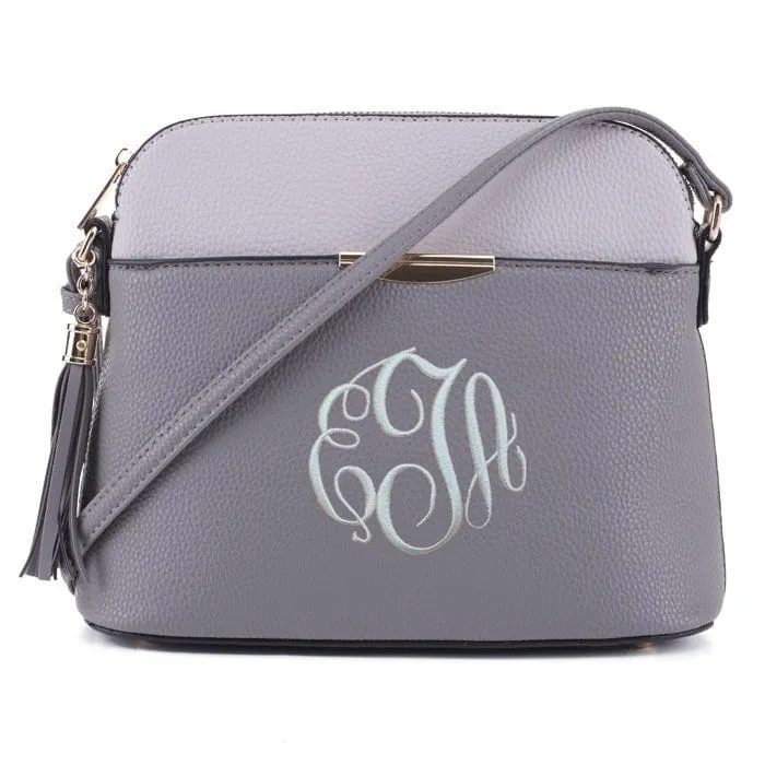 MA5314A Monogrammmable Front Pocket Dome Crossbody w/ Tassel