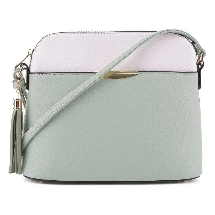 MA5314A Monogrammmable Front Pocket Dome Crossbody w/ Tassel