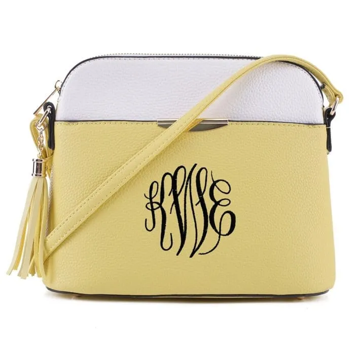 MA5314A Monogrammmable Front Pocket Dome Crossbody w/ Tassel