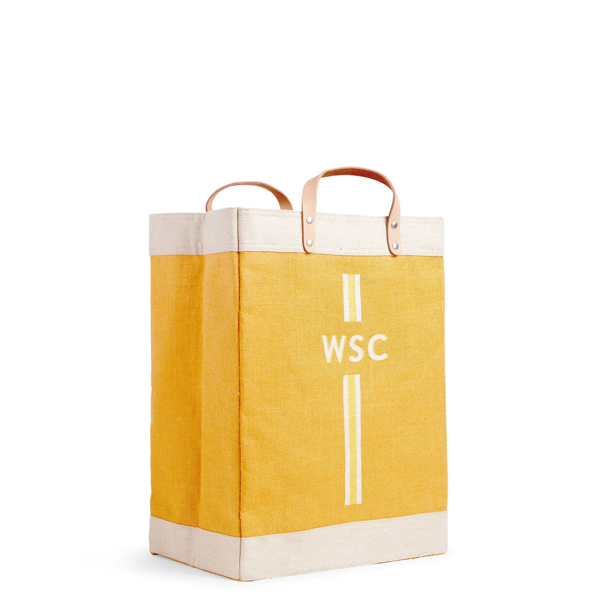 Market Bag in Gold with Monogram