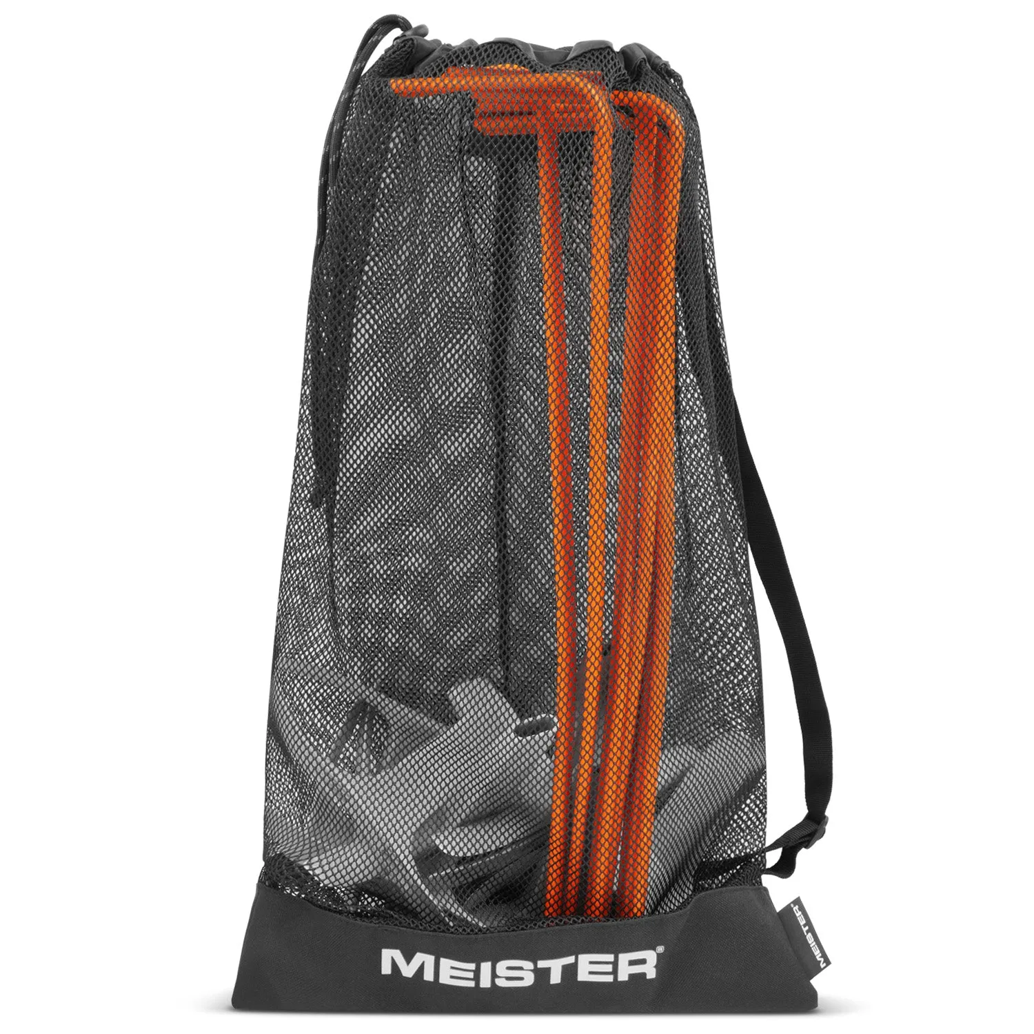 Meister ZoomFlex 6" Agility Hurdles - 6 Pack w/ Carry Bag - Safety Orange