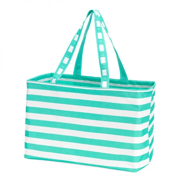 Mint Striped Extreme Tote Bag