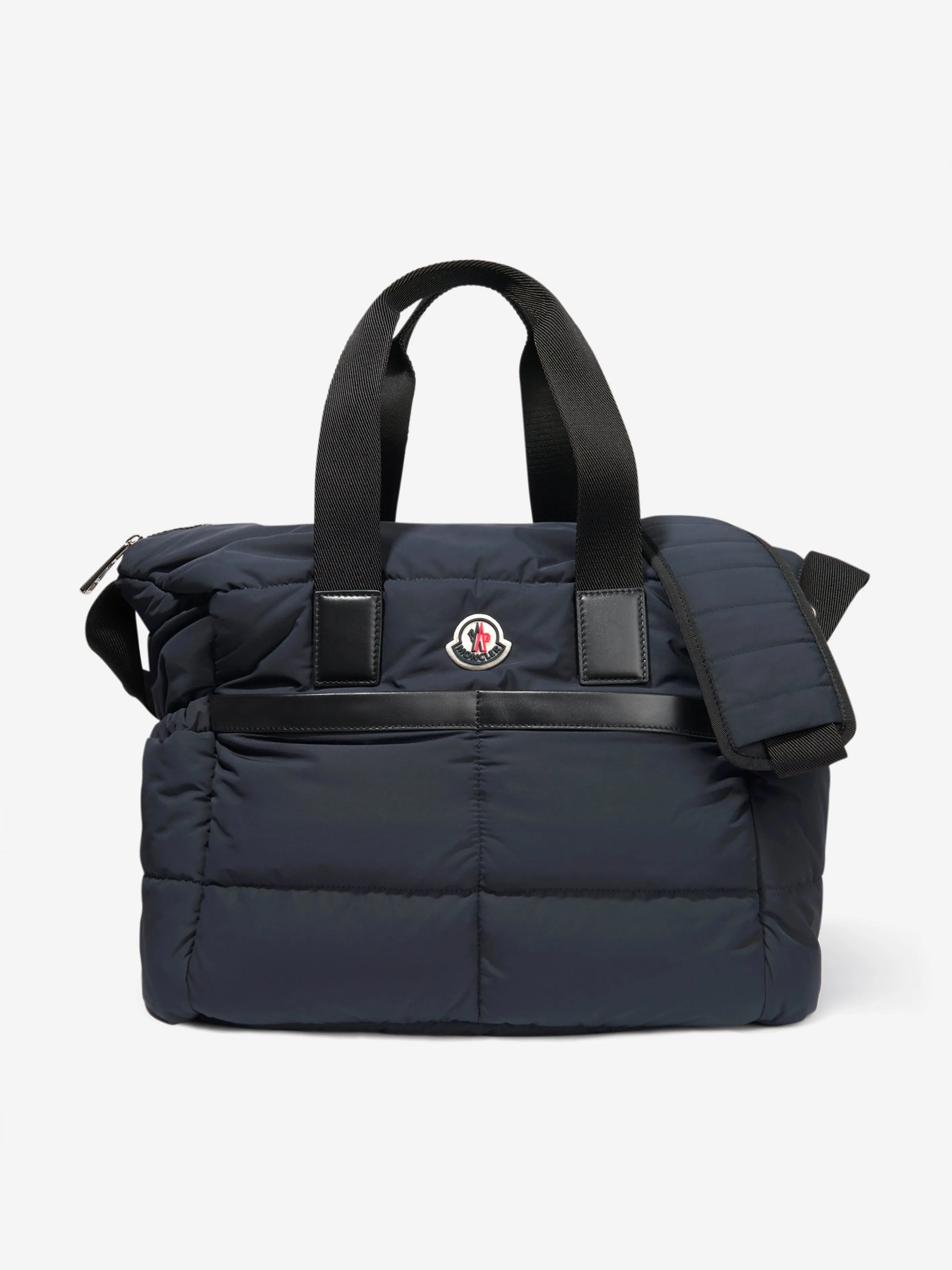 Moncler Enfant Baby Quilted Tote Changing Bag in Navy