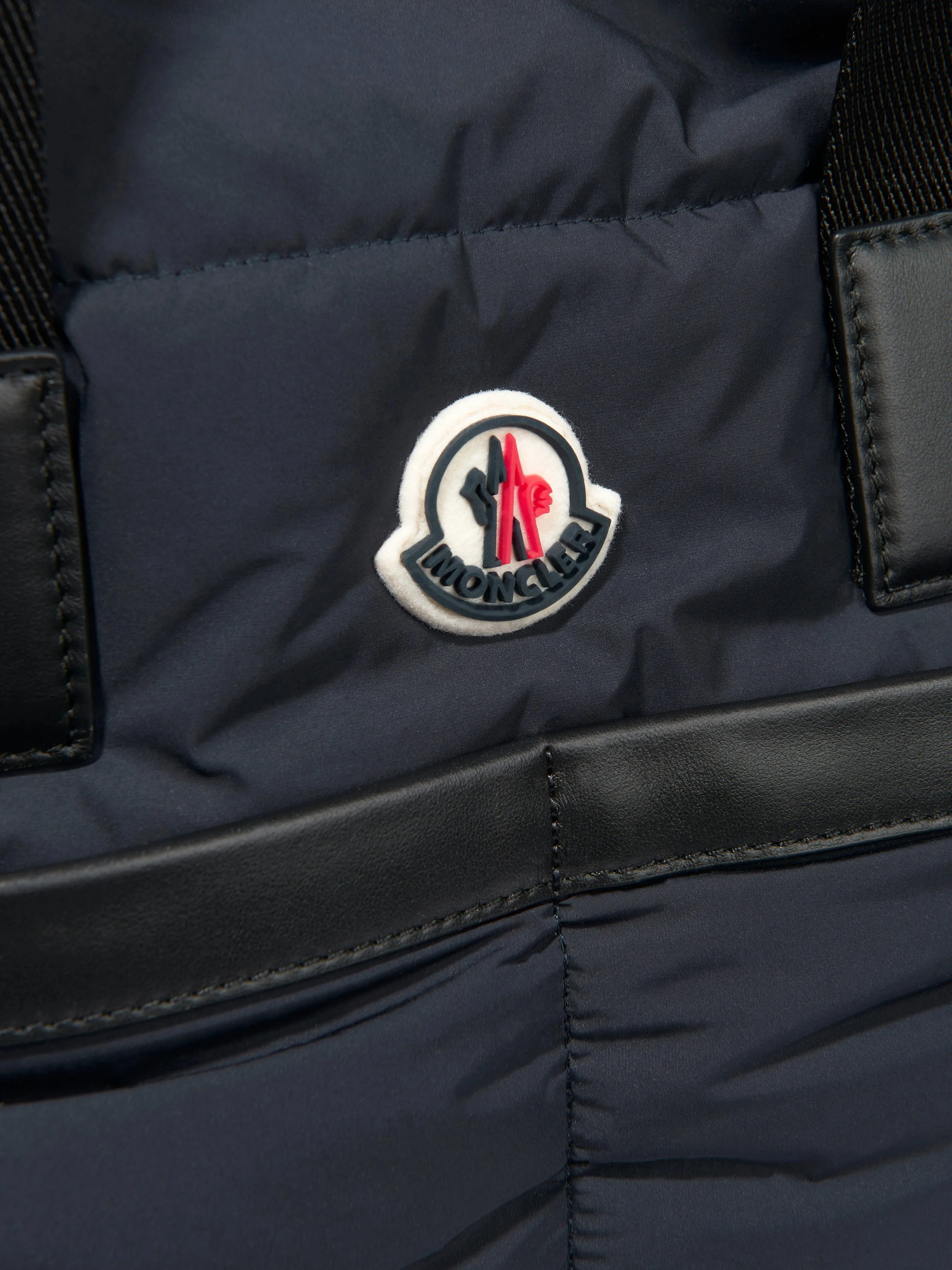 Moncler Enfant Baby Quilted Tote Changing Bag in Navy