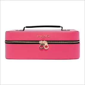 Mor Train Case Pink & Black Cosmetic Bag