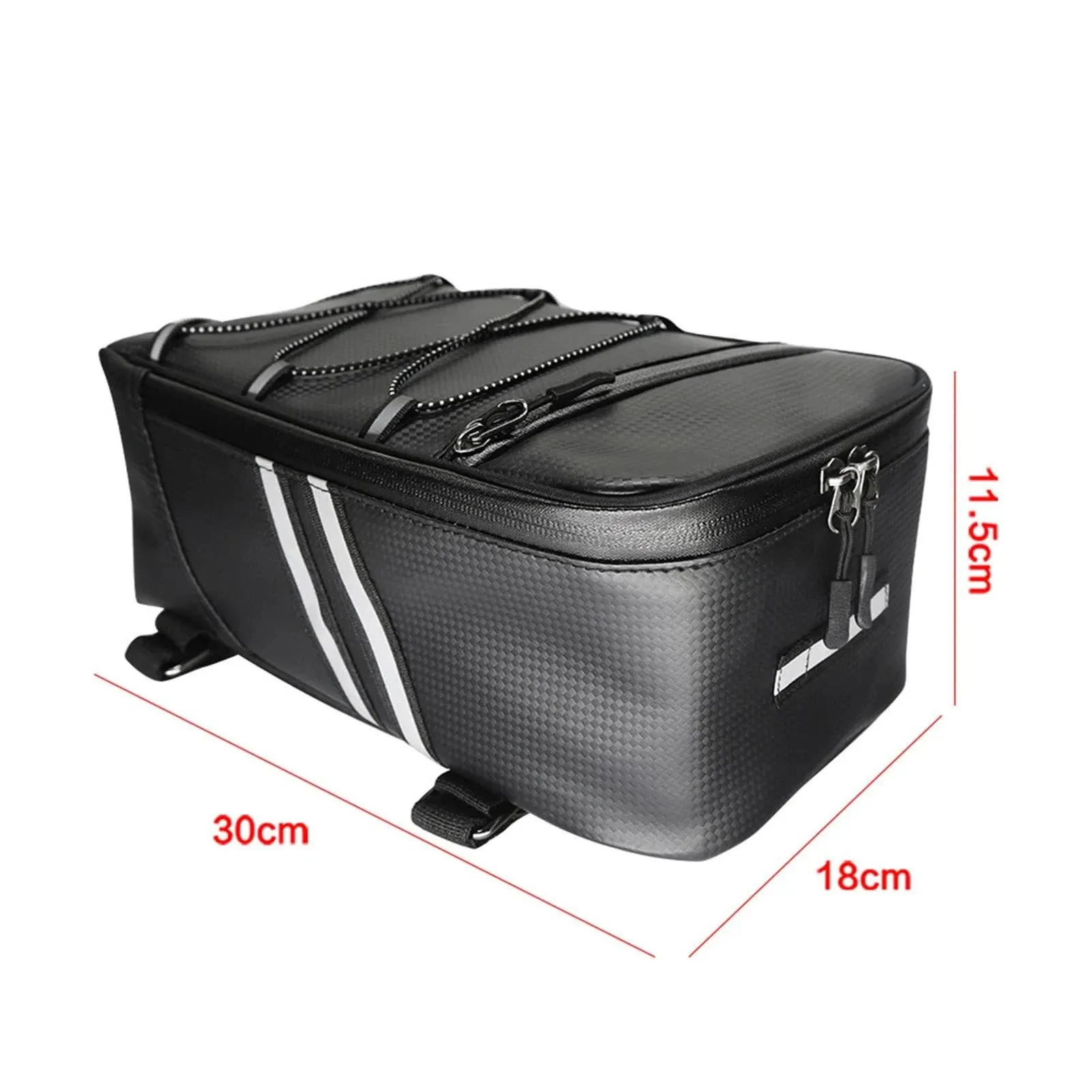 Motorcycle Rear Carrier Bag PU Leather Waterproof 9L Large Capacity Storage Luggage Cycling Storage Bag for Motorcycle