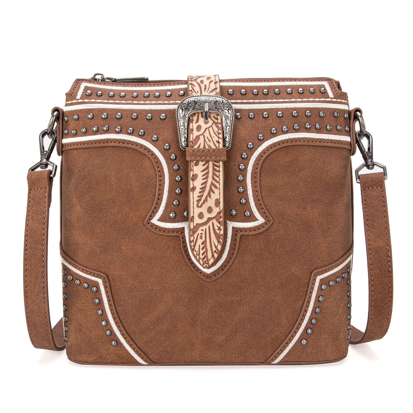 MW1282-8360  Montana West Buckle Collection Concealed Carry Crossbody Bag