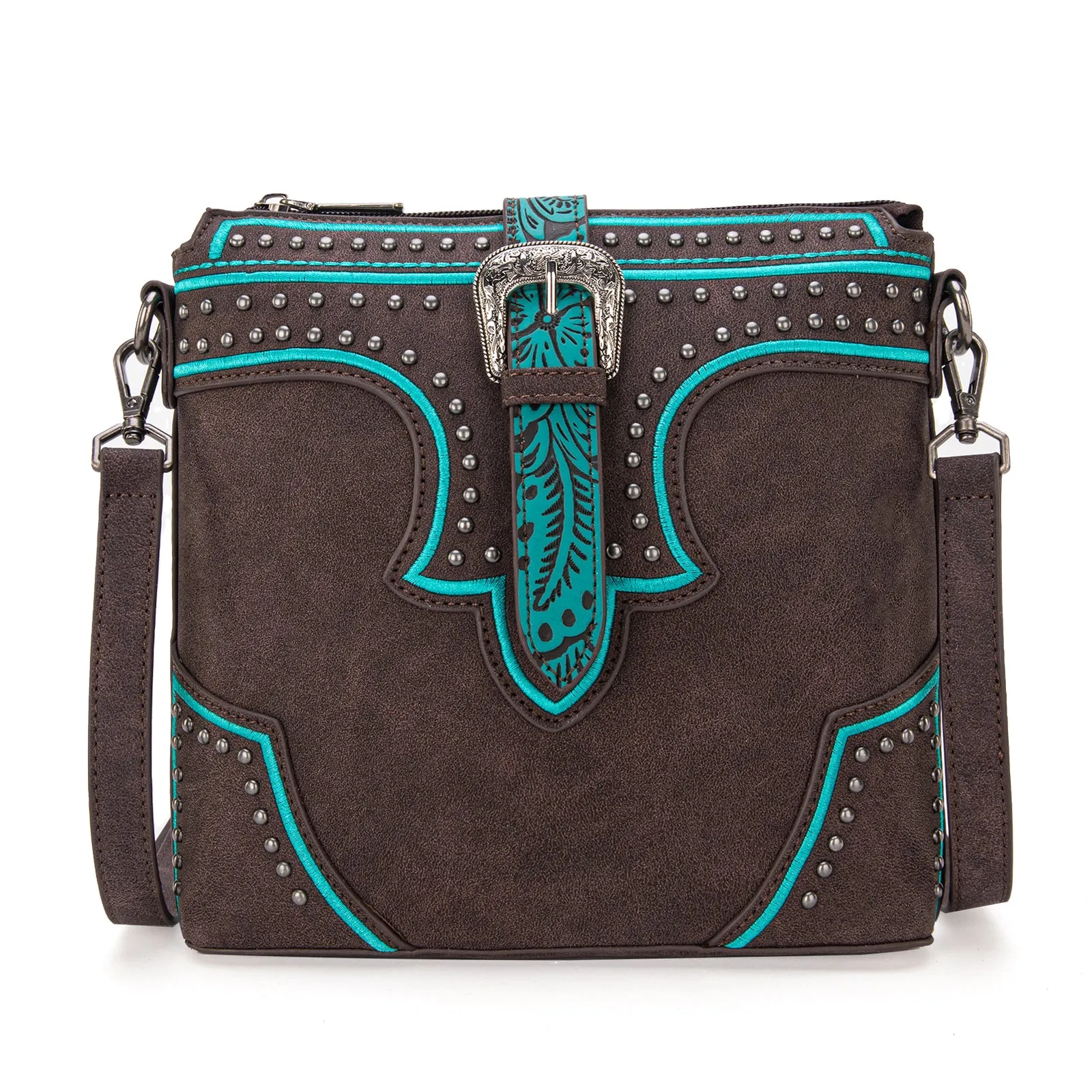 MW1282-8360  Montana West Buckle Collection Concealed Carry Crossbody Bag