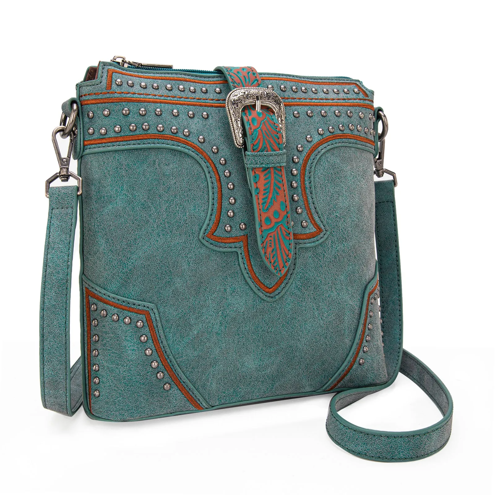 MW1282-8360  Montana West Buckle Collection Concealed Carry Crossbody Bag