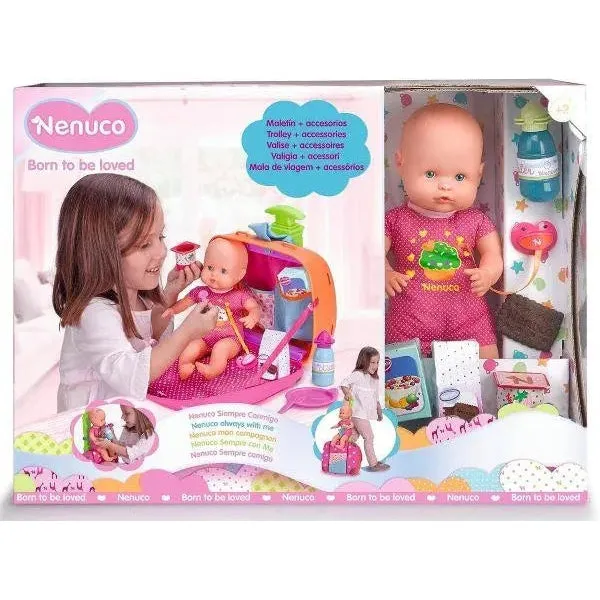 Nenuco Born To Be Loved Baby Doll with Travel Bag Suitcase And Medical Accessories