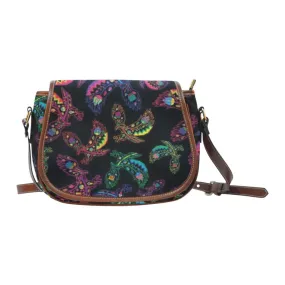 Neon Floral Eagles Saddle Bag/Small