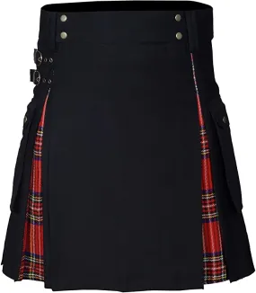 New Wedding Stylish Royal Stewart Hybird Kilt For Men's