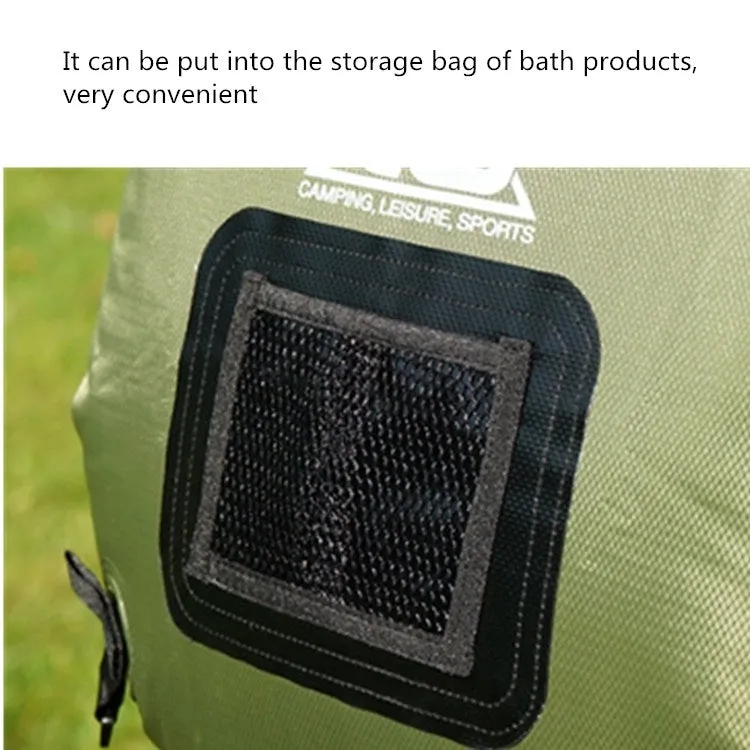 Outdoor Bathing Bag Self-driving Camping Solar Hot Water Bottle 20L Water Storage Bag(Black)