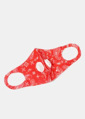 Paisley Print Face Mask with Double Dust Filter