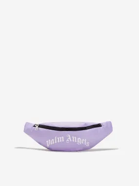 Palm Angels Girls Curved Logo Belt Bag in Lilac