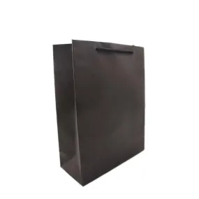 PAPER BAG BLACK 19X8X24.5CM