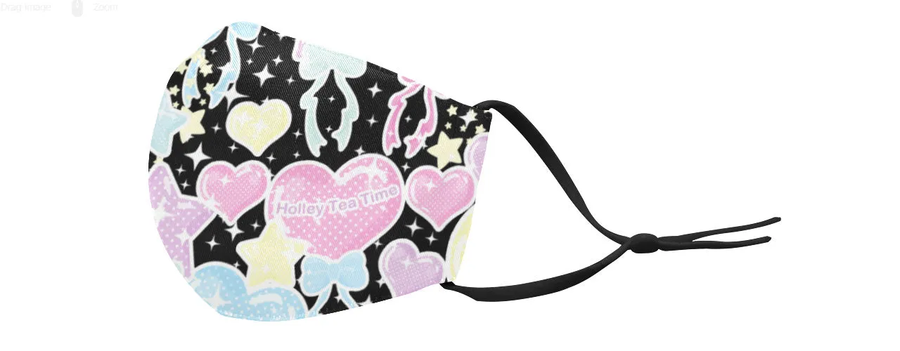 Pastel Party Black Face Mask (Adult & Youth Sizes)