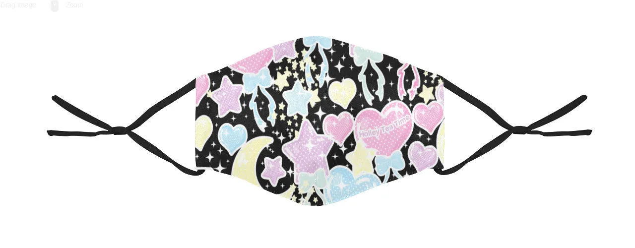 Pastel Party Black Face Mask (Adult & Youth Sizes)