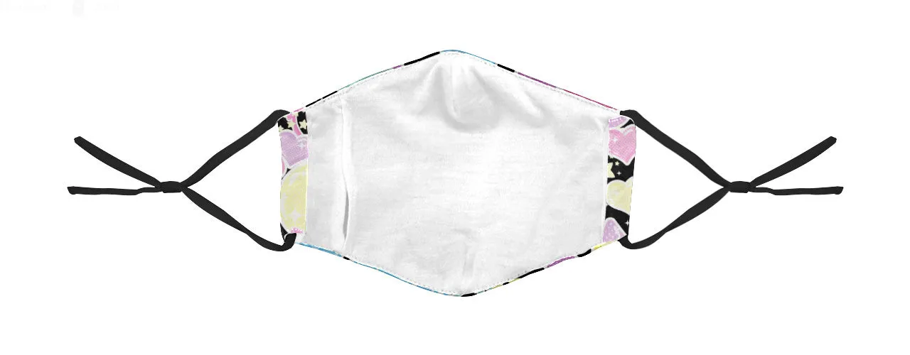 Pastel Party Black Face Mask (Adult & Youth Sizes)