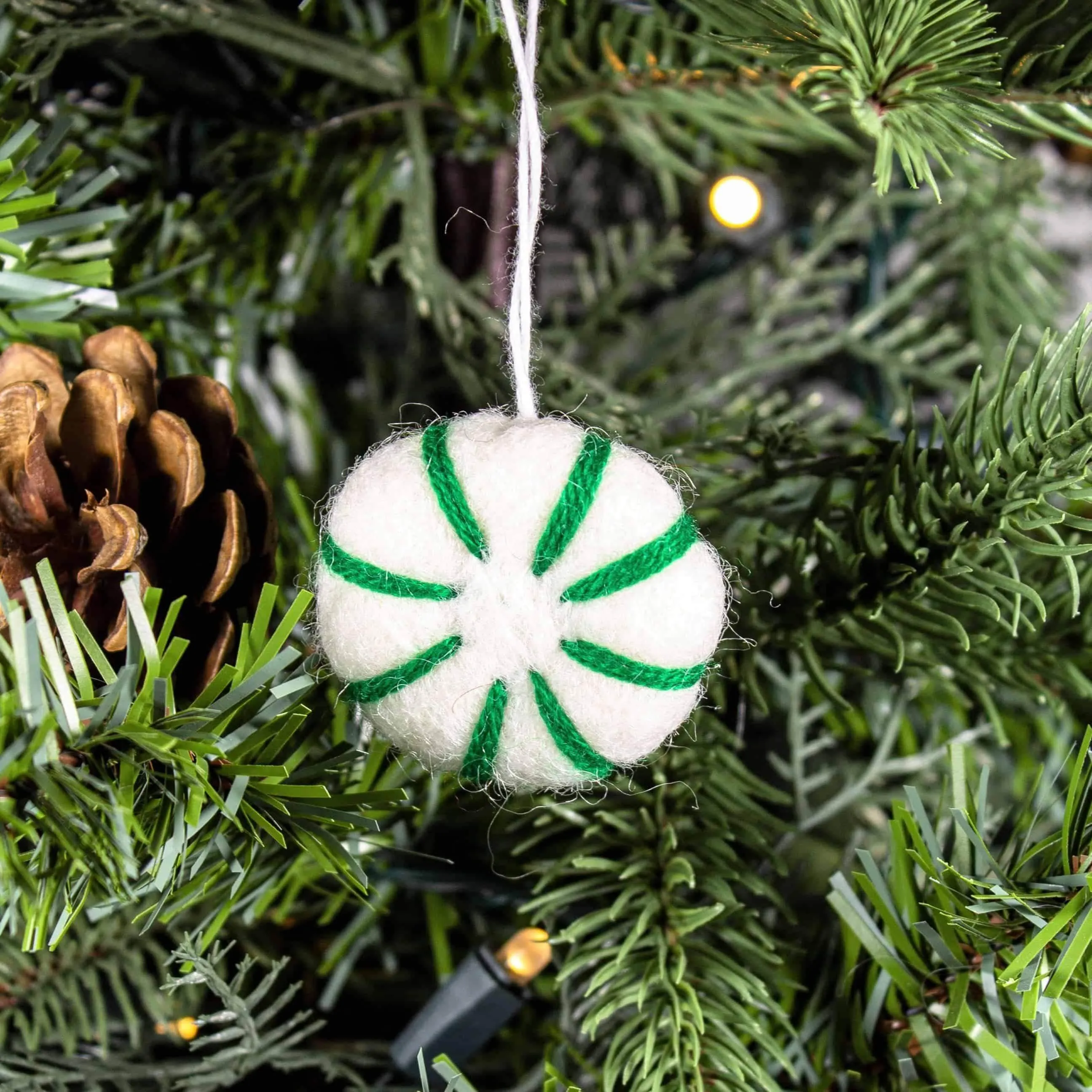 Peppermint Eco Freshener Ornaments - Greens