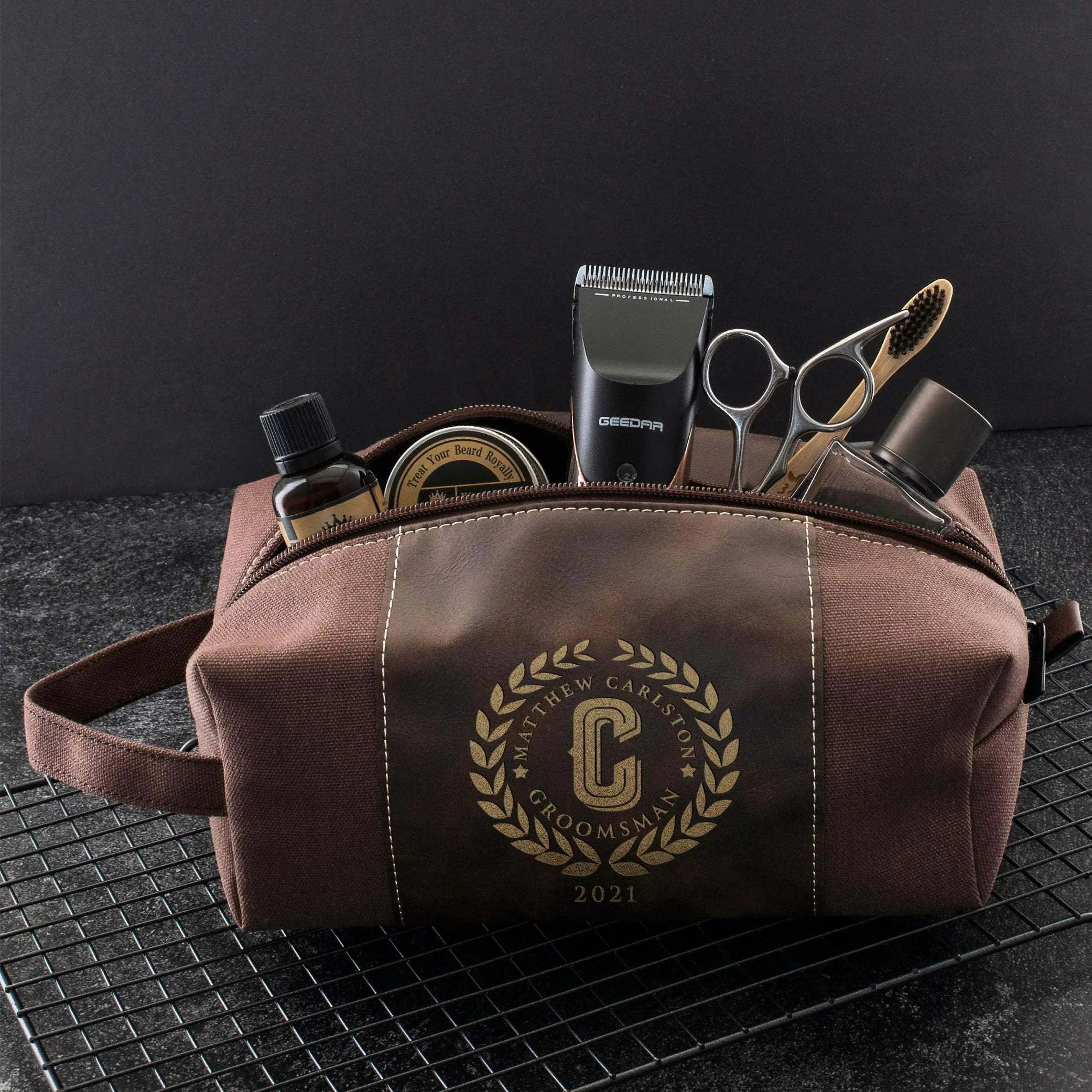 Personalized Toiletry Bag, Custom Toiletry Bag, Groomsmen Gifts, Initial Bag