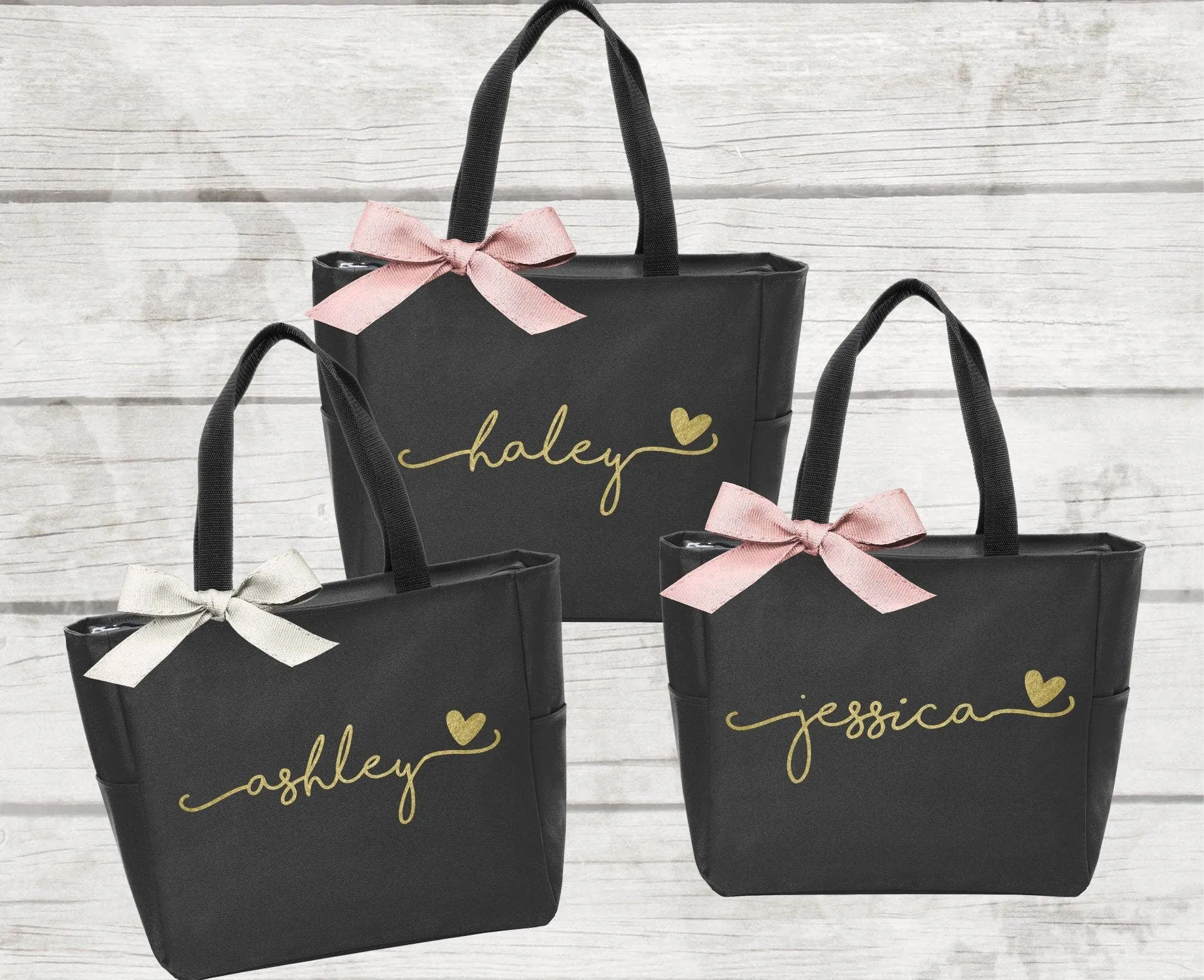 Personalized Tote Bag - Custom Bridesmaid Bags for Wedding Day