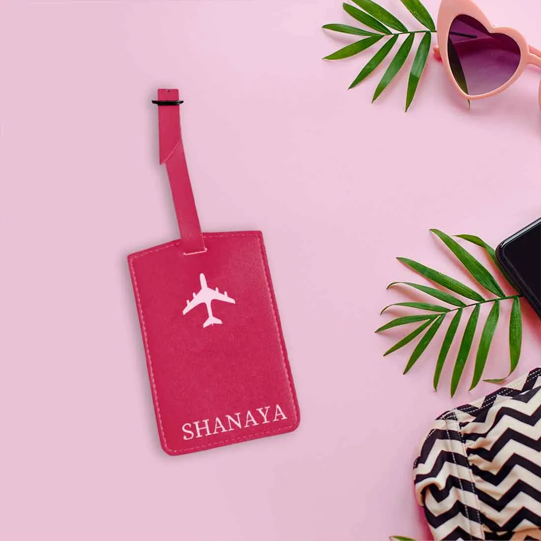 Personalized Travel Luggage Tags with Name PU Leather Suitcase Tags - ADD NAME