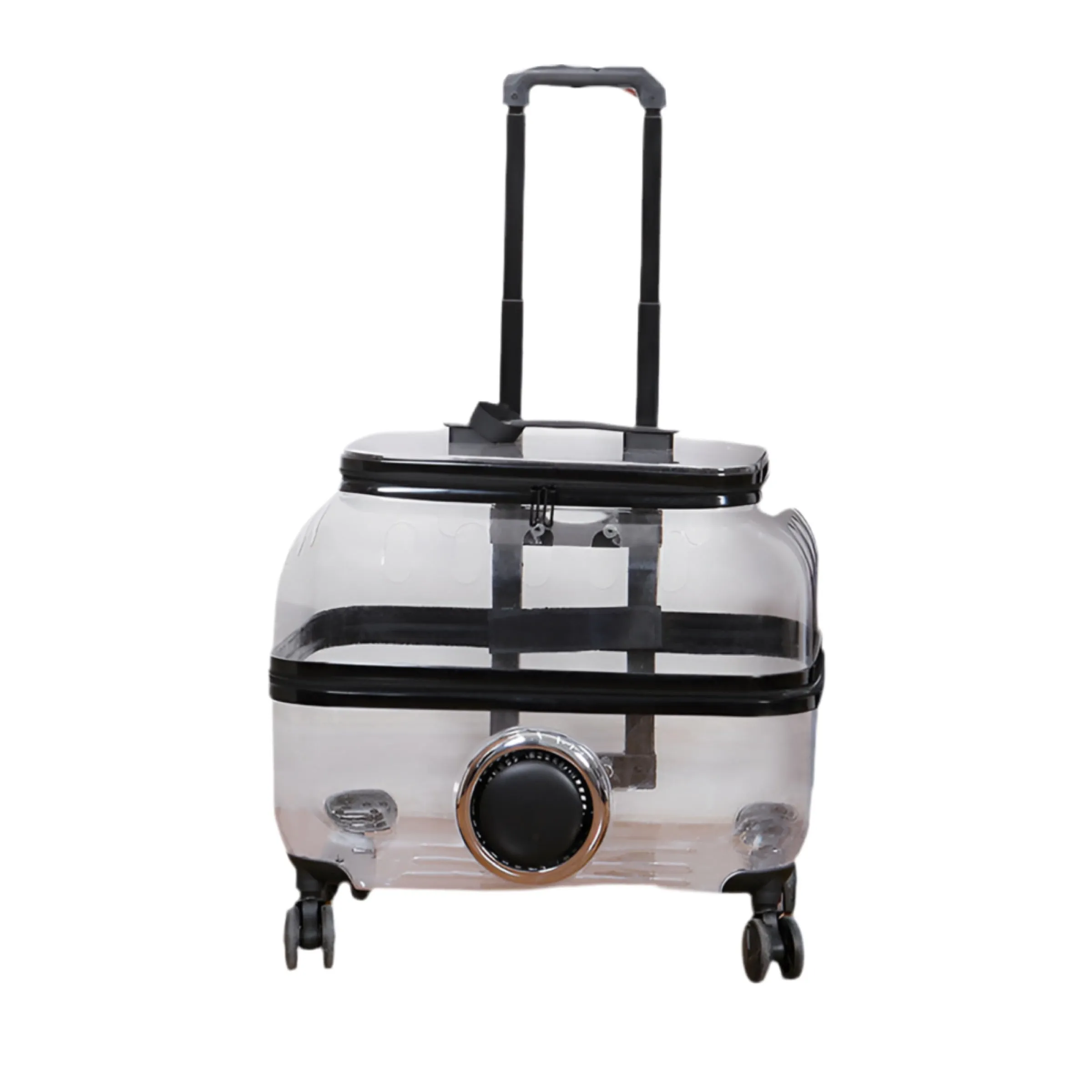 Pet Luggage Generation Traveler Bag Portable Trolley Space Capsule in Transparent, Brown,Clear for Cat, Bunny and other Small Pets